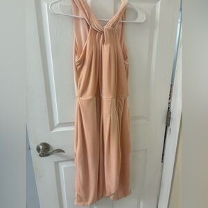 Elegant Peach /light pink Sleeveless Dress‎